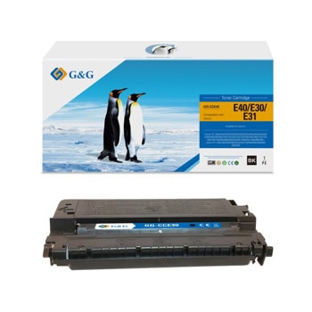 Тонер касета за Canon FC 100/120/128/210/230/298/310/325/336/540/750/770/PC 160/300/428/710/760/860/880/890/Olivetti Copia 8004/8006/9004/9404 - Black - NT-C0 E40 - G&G - Неоригинална, Заб.: 4500 брой копия | JAR Computers Тонер касета за Canon NT-C0 E40
