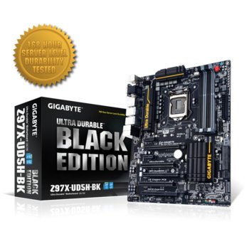 Дънна платка Gigabyte Z97X-UD5H-BK, Z97, LGA1150, DDR3, PCI-E (HDMI&DVI)(CF&SLi), 6x SATA 6Gb/s, 1x SATA Express, 1x M.2 Socket, 6x USB 3.0, ATX | JAR Computers GIGABYTE Z97X-UD5H-BK