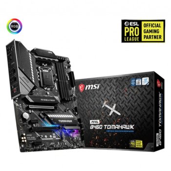 Дънна платка MSI MEG B460 TOMAHAWK, B460, LGA1200, DDR4, PCI-E 3.0, 6x SATA 6Gb/s, 2x M.2, USB 3.2 Gen 2x2 Type C, ATX | JAR Computers MSI MAG-B460-TOMAHAWK