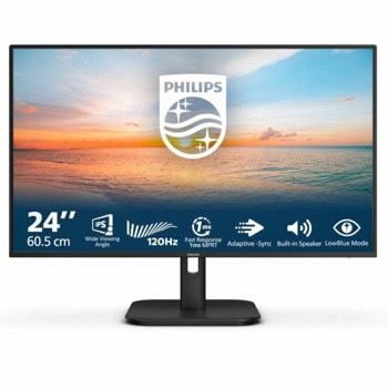Монитор Philips 24E1N1200A/00, 23.8" (60.45cm) IPS панел, 120Hz, Full HD, 1ms, Mega Infinity DCR, 300cd/m2, DisplayPort, HDMI, VGA | JAR Computers Philips 24E1N1200A/00