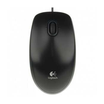 Logitech B100, оптична (800dpi), черна