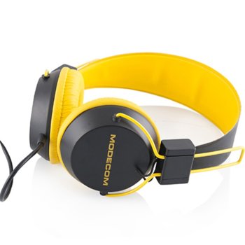Слушалки Modecom MC-400 Circuit, микрофон, жълти | JAR Computers Слушалки с микрофон Modecom MC-400 Circuit (жълти)
