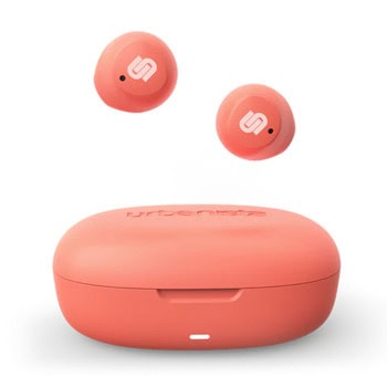 Слушалки Urbanista Lisbon, безжични, Bluetooth, микрофон, 10mm динамични мембрани, съвместими с Google Assistant и Siri, до 9 часа време на работа, оранжеви | JAR Computers Urbanista Lisbon Coral Peach LISBONCR