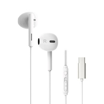 Слушалки Vivanco 64119, USB-C, микрофон, бели | JAR Computers Vivanco 64119