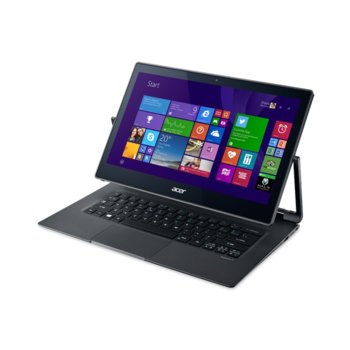 Лаптоп Acer R7-371T-58YB, дву-ядрен Broadwell Intel Core i5-5200U 2.2/2.7GHz, 13.3" (33.78 cm) сензорен мулти-тъч WQHD LED Display (HDMI), 4GB, 256GB SSD, 2x USB 3.0, Windows 8.1, 1.30kg | JAR Computers Acer R7-371T-58YB NX.MQQEX.030