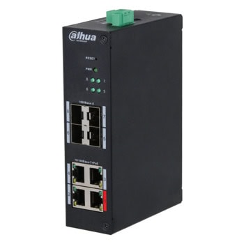 Суич Dahua HS4408-4ET-96, 1000 Mbps, 8 порта, 4x 10/100Mbps RJ-45 PoE, 4x SFP | JAR Computers Dahua HS4408-4ET-96