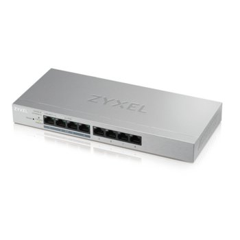 Суич ZyXEL GS1200-8HP v2, 1000Mbps, 8 порта, 8x 10/100/1000 Mbps RJ-45, 4x PoE+ | JAR Computers ZyXEL GS1200-8HP v2