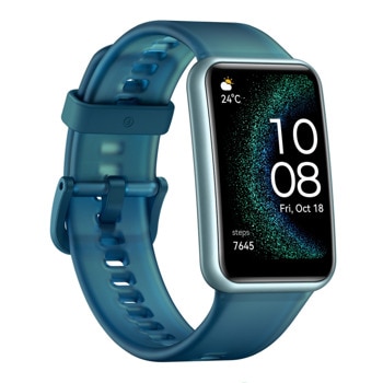 Смарт часовник Huawei Watch Smart Fit, 1.64" (4.17cm) AMOLED дисплей, Bluetooth, 5АТМ водоустойчивост, GPS, следене на съня, зелен | JAR Computers Смарт часовник Huawei Watch Fit Forest Green