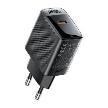 Зарядно устройство Acefast A102, от контакт към 1x USB-C(ж), 20V/1.5A, черно, 30W, QC 4+ | JAR Computers Acefast A102 Black