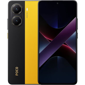 Смартфон POCO X7 Pro (черен/жълт), поддържа 2 SIM карти, 6.67" (16.94 cm) CrystalRes AMOLED Dolby Vision 120Hz дисплей, осемядрен Mediatek Dimensity 8400 Ultra 3.25 GHz, 8GB LPDDR5X, 256GB Flash памет, 50 + 8 & 20 Mpix камери, Android, HyperOS | JAR Computers POCO X7 Pro Black/Yellow 8/256GB MZB0J18EU