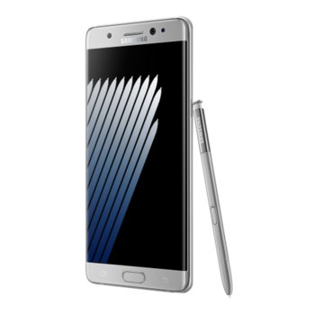 Samsung Galaxy Note 7 (сребрист) с подарък 64GB microSDXC, 5.7" (14.48 cm) Super AMOLED, осем-ядрен Exynos 8890 Octa (четири-ядрен Mongoose 2.3GHz & Cortex-A53 1.6GHz), 4GB RAM, 64GB Flash памет (+microSD лот), 12.0 & 5.0 Mpix camera, Android, 169g | JAR Computers Samsung Galaxy Note 7 Silver+ microSDXC 64GB EVO+