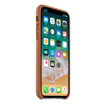 Apple iPhone X Leather Case - Saddle Brown