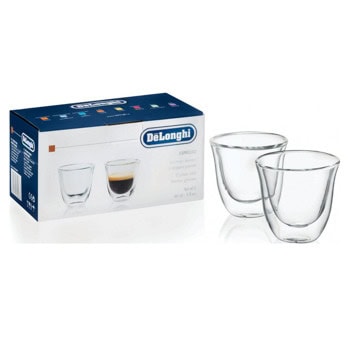 Комплект чаши Delonghi DLSC310, 60мл., 2 броя, стъклени | JAR Computers Чаши Delonghi DLSC310 2бр за еспресо