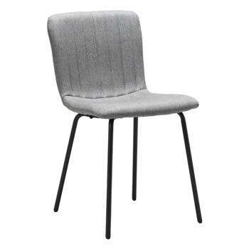 Трапезен стол Carmen CLUN, до 100kg., дамаска, прахово боядисана метална база, светлосив | JAR Computers Carmen CLUN - светлосив