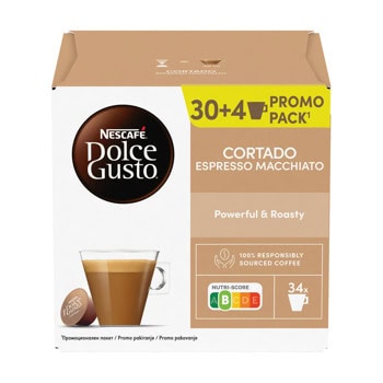 Кафе капсули NESCAFE Dolce Gusto - Cortado Promo pack 30+4, 34 напитки | JAR Computers NESCAFE Dolce Gusto - Cortado Promo pack 30+4
