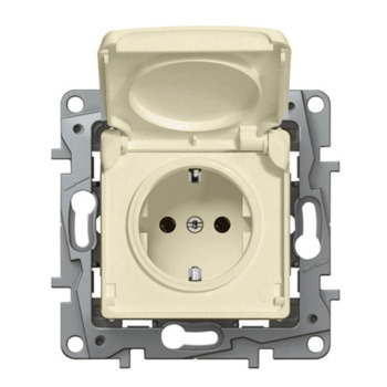 Контакт Legrand Niloe, 16А, с капак, единичен, крем | JAR Computers Legrand 764631