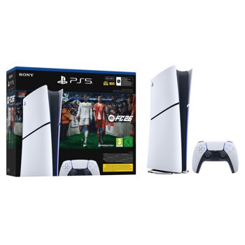 Конзола PlayStation 5 Digital Edition - EA SPORTS FC 26, бяла | JAR Computers Конзола PlayStation 5 (Slim) + EA SPORTS FC 26