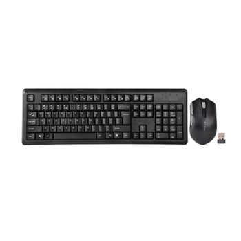 Комплект клавиатура и мишка A4Tech 4200N, безжични, 1000 dpi, USB, черни | JAR Computers A4Tech 4200N Black
