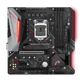 Дънна платка ASRock B365M Phantom Gaming 4, B365, LGA1151, DDR4, PCI-E (DP&HDMI)(CFX), 6x SATA 6Gb/s, 2x Ultra M.2 Socket, 4x USB 3.1 (Gen 1), Micro ATX | JAR Computers ASRock B365M Phantom Gaming 4 2Y