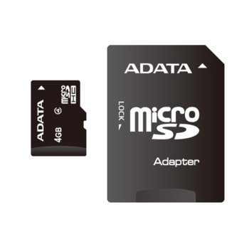 4GB microSDHC A-Data adapter Class4