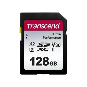 Карта памет 128GB SDXC, Transcend 340S Ultra Performance, UHS-I U3, скорост на четене до 160MB/s, скорост на запис до 90MB/s | JAR Computers Transcend 340S Ultra Performance 128GB SD Card