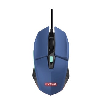 Мишка Trust GXT 109 Felox, оптична (6400 dpi), USB, синя, гейминг, 6 бутона | JAR Computers Мишка Trust GXT 109 Felox Blue 25067