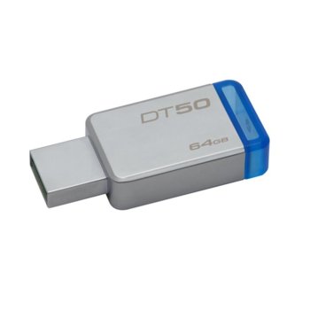 Памет 64GB USB Flash Drive, Kingston DataTraveler, USB 3.1 Gen 1, сив | JAR Computers 64GB Kingston DataTraveler 50 USB 3.0 DT50/64GB