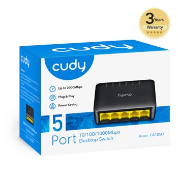 Суич Cudy GS105D, 5 порта, 1000Mbps, 5x 10/100/1000Mbps | JAR Computers Cudy GS105D