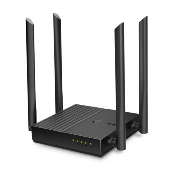 Рутер TP-Link Archer C64 AC1200, 2.4GHz (400 Mbps)/ 5GHz (867 Mbps), 4x LAN 10/100/1000bps, 1x WAN 10/100/1000bps, 4 външни антени | JAR Computers TP-Link Archer C64 AC1200