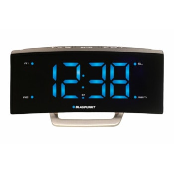 Радиочасовник Blaupunkt CR7USB, USB, опция за зареждане на телефон, 1 бр. CR2032, черен | JAR Computers Радиочасовник Blaupunkt CR7USB