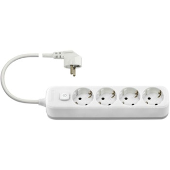 Разклонител Vimar 00494.X.B, 4 гнезда, 5m кабел, бял | JAR Computers Vimar 00494.X.B