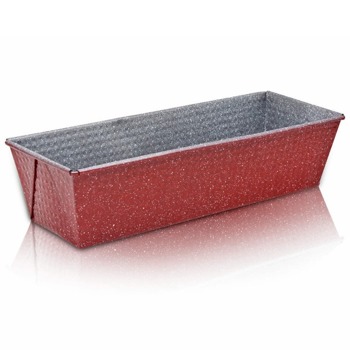 Форма за хляб и козунак Voltz V51223RF, въглеродна стомана, мраморно покритие, 30.5x11.7x7 см, червена image