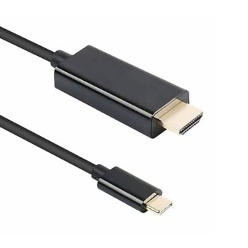 Кабел DeTech, от USB Type-C(м) към DisplayPort(м), 1.8m, черен, 4K@60Hz | JAR Computers DeTech USB-C to DP 1.8m Black 18396