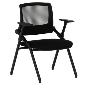 Посетителски стол Carmen 1707, до 150кг, дамаска, сгъваем, черен | JAR Computers Carmen 1707 - черен