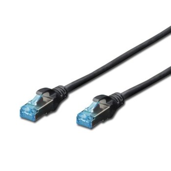 Пач кабел Cat.5e 0.5m SFTP черен Assmann