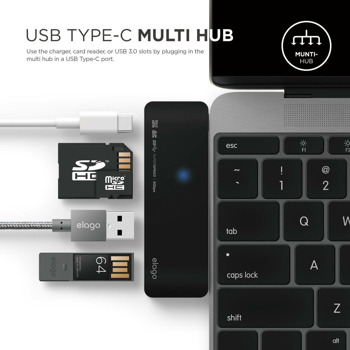 Elago Multi USB-C Hub ECA-USBC2-HB-BK