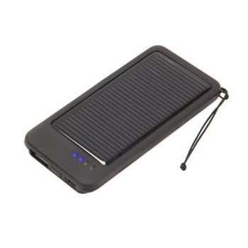 Bъншна батерия/power bank/ A-solar Onyx AM109, соларна, 1000 mAh, за мобилни телефони (с много накрайници) | JAR Computers A-solar Onyx Solar Charger AM109