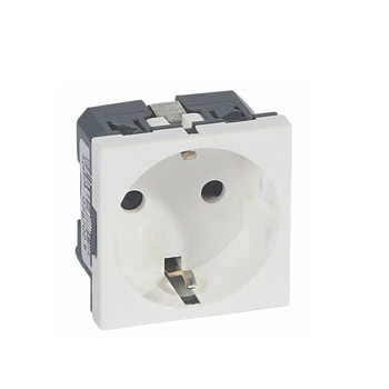Контакт Legrand Mosaic, 16А, единичен, антибактериален, бял | JAR Computers Legrand 78702