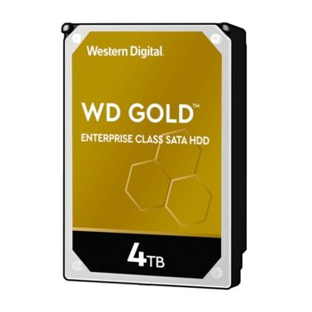 Твърд диск 4TB WD Gold Enterprise, SATA 6Gb/s, 7200 rpm, 128MB, 3.5"(8.89 cm) | JAR Computers 4TB WD Gold WD4002FYYZ