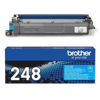 Тонер касета за Brother HL L8230CDW/L8240CDW/L3220CW, MFC L3760CDW/L8340CDW/L8390CDW, DCP L3560CDW - Cyan - TN-248C - Brother - Оригинална, Заб.: 1000 брой копия | JAR Computers Тонер касета Brother TN-248C