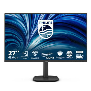 Монитор Philips 27B2U3601/00, 27" (68.58cm) IPS панел, 120Hz, QHD, 4ms, 50 000 000:1, 350cd/m2, DisplayPort, HDMI, USB, USB-C, LAN | JAR Computers Philips 27B2U3601/00