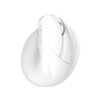 Мишка Delux M618mini+G27UF, (1200 dpi), оптична, безжична, вертикална, USB, бяла | JAR Computers Мишка Delux M618mini+G27UF