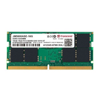 Памет 16GB DDR5 5600MT/s, SO-DIMM, Transcend JM5600ASE-16G, 1.1V | JAR Computers Transcend 16GB DDR5 5600MHz SO-DIMM JM5600ASE-16G