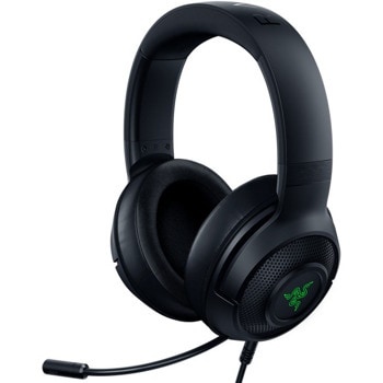 Слушалки Razer Kraken V3 X USB, гейминг, микрофон, 40мм Triforce говорители, контрол на звука и mute бутон, 7.1 Surround Sound, Chroma RGB подсветка, USB, черни | JAR Computers Razer Kraken V3 X USB RZ04-03750300-R3M1