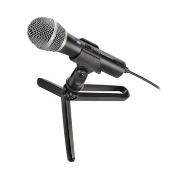 Микрофон Audio-Technica ATR2100x-USB, динамичен кардиоиден, 50-15,000 Hz, USB Type C/XLR конектори, черен | JAR Computers Audio-Technica ATR2100x-USB