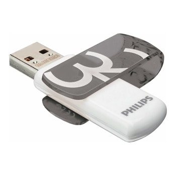 Памет 32GB USB Flash Drive, Philips FM32FD05B/00, USB 2.0, бяла | JAR Computers USB 2.0 32GB VIVID PHILIPS - СИВ