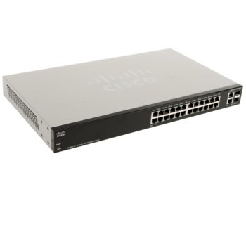 Суич Cisco SF200-24, 24Port 100Mbps | JAR Computers Cisco SF200-24 24-port 10/100 Smart Switch