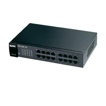Суич ZyXEL GS1100-16, 1000 Mbps, 16 порта, 16x 1000 BASE-T image
