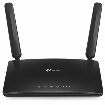 Рутер TP-Link Archer MR200, 4G, 750Mbps, 2.4GHz(300 Mbps)/5GHz(433 Mbps), Wireless AC, 3x LAN 100, 1x WAN 100, 1x SIM card, 3x вътрешни антени, 2x външни антени | JAR Computers TP-LINK Archer MR200 AC750