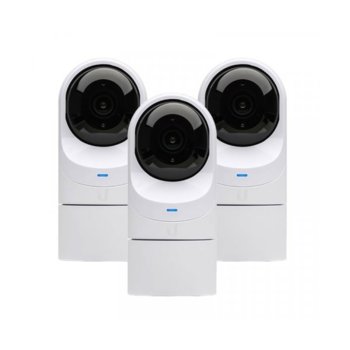 IP камера Ubiquiti G3 Flex (3 pack), куполна камера, Full HD (1920x1080@25fps), 4 mm обектив, H.264, IR осветеност, външна IP67, PoE, RJ-45, микрофон, 3x броя | JAR Computers Ubiquiti G3 Flex 3pack